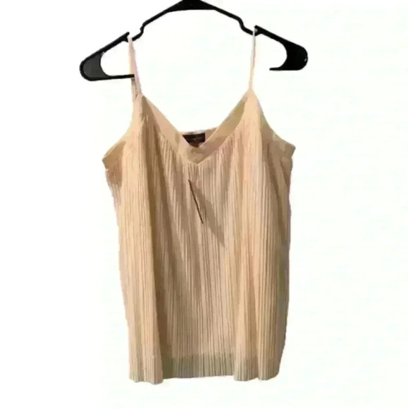 Pleated Tank Peach Blouse The Limited - Picture 1 of 3